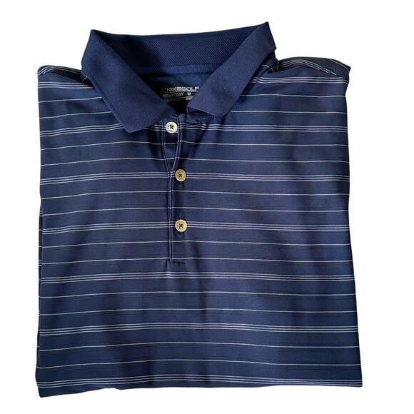 Nike Other - Nike Golf Fit Dry Navy Polo Top Athletic Golf Shirt Men's SZ M